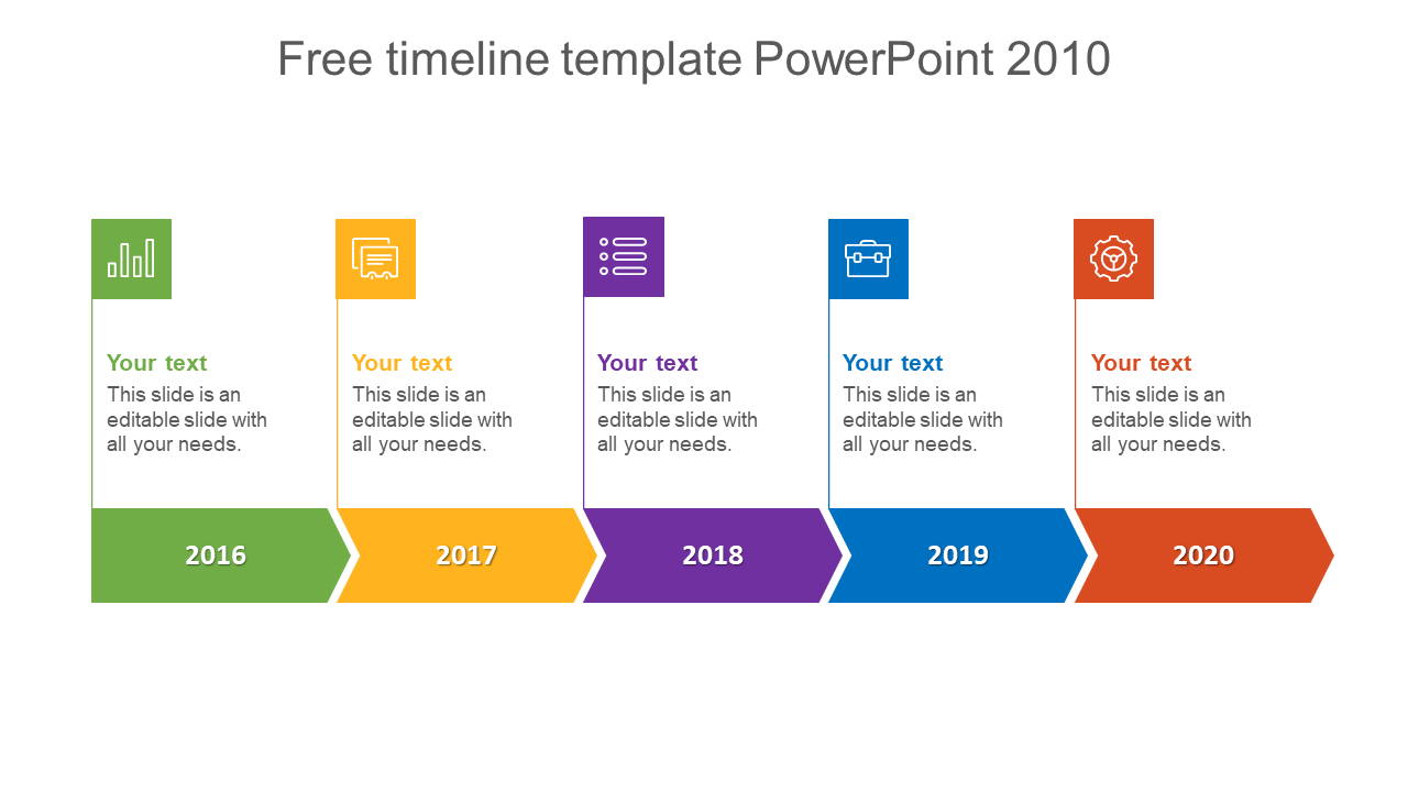 Free - Company Free Timeline Template Powerpoint 2010 
